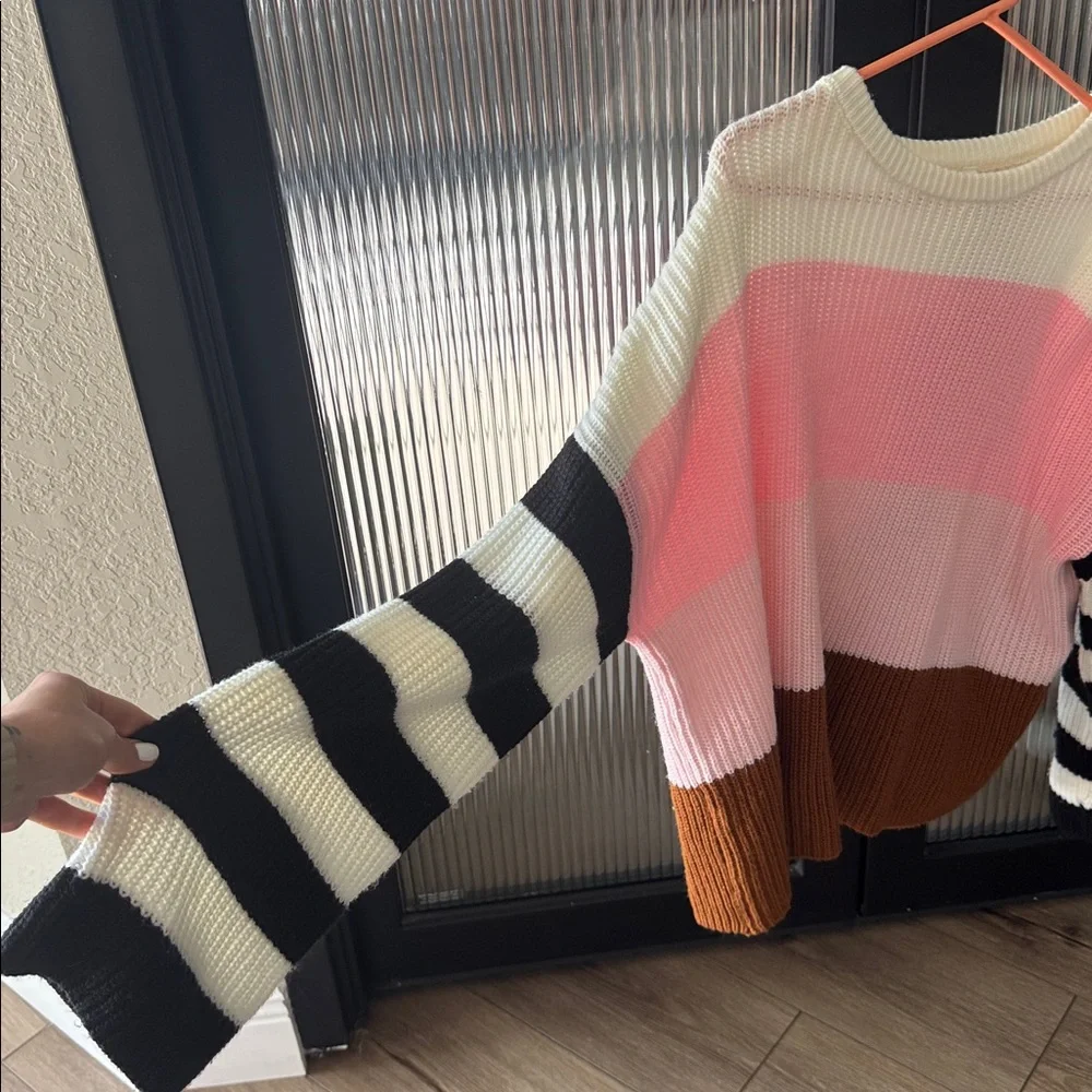 VICI Colorful Striped Women's Sweater - Picture 4 of 5